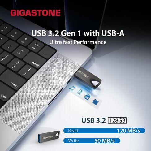 GIGASTONE Z70 64 GB USB 3.2 Gen1, Reliable for PC and Mac, Waterproof Metal, Mini and Robust, USB 2.0/3.0 Compatible in Kuwait