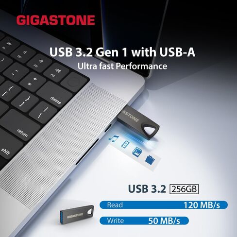 GIGASTONE Z70 64 GB USB 3.2 Gen1, Reliable for PC and Mac, Waterproof Metal, Mini and Robust, USB 2.0/3.0 Compatible in Kuwait