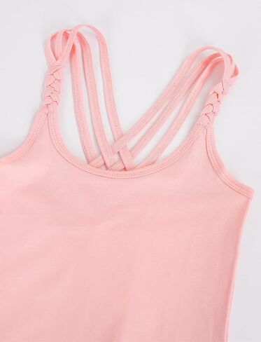 SEAUR Kids Girls Cami Tank Top Criss Cross Back Camisoles Sleeveless Undershirts in Kuwait