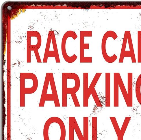 Race Car Room Decor For Boys，Vintage Car Metal Tin Signs Bedroom And Garage Cars Sign Wall Decor Race Car Parking Only 8x12 Inch in Saudi Arabia