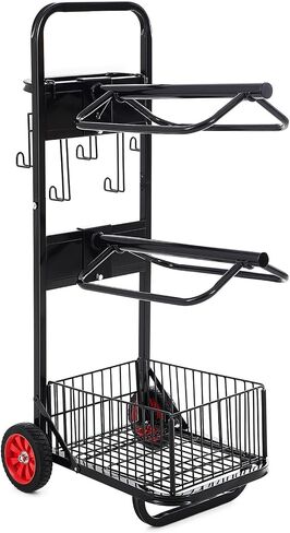 Rolling Saddle Rack Dolly Heavy Duty Horse Equipment Cart Foldable Horse Tack Cart with Wheels for Storage Moving Organize Transport Supplies, 50.39 x 20.47 x 15.75 Inch in Saudi Arabia
