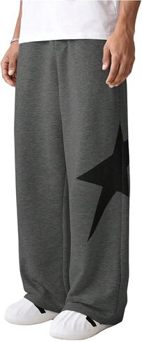 SHENHE Boy's Baggy Sweatpants Wide Leg Star Graphic Drawstring Athletic Workout Pants Trousers in Saudi Arabia