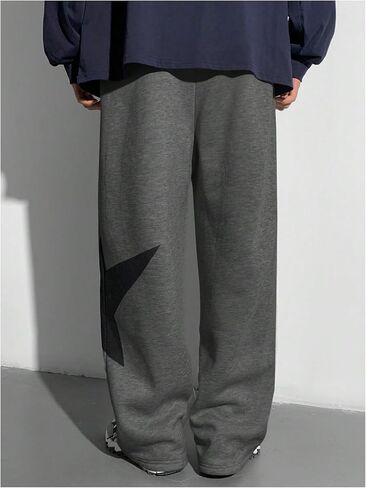 SHENHE Boy's Baggy Sweatpants Wide Leg Star Graphic Drawstring Athletic Workout Pants Trousers in Saudi Arabia