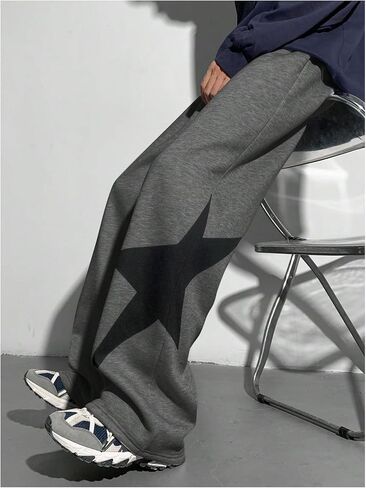 SHENHE Boy's Baggy Sweatpants Wide Leg Star Graphic Drawstring Athletic Workout Pants Trousers in Saudi Arabia