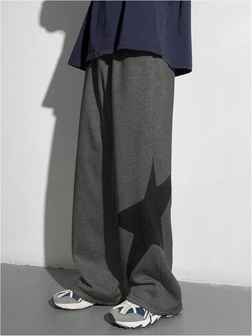 SHENHE Boy's Baggy Sweatpants Wide Leg Star Graphic Drawstring Athletic Workout Pants Trousers in Saudi Arabia