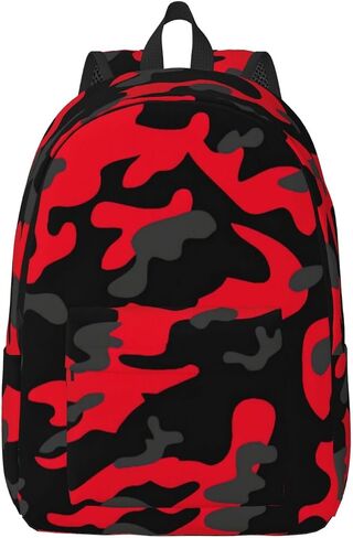 Camo Hunting Forest Camouflage Backpack for Girls Boys Women Lightweight Canvas Bookbag Casual Daypack for Travel Outdoor Camping, 15 Inch in Saudi Arabia