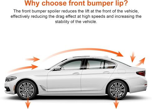Car Front Splitter Compatible with BMW 5-Series F10 2011-2016,520i 535i 550i M Sport Front Bumper Spoiler Lip,Carbon Fiber in Saudi Arabia