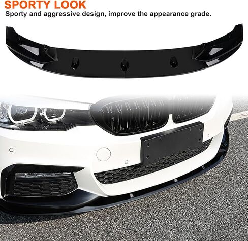Car Front Splitter Compatible with BMW 5-Series F10 2011-2016,520i 535i 550i M Sport Front Bumper Spoiler Lip,Carbon Fiber in Saudi Arabia