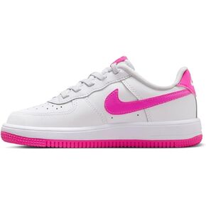 Nike Force 1 Low EasyOn Little Kids' Shoes (FN0237-102, White/Laser Fuchsia) Size 12 in Kuwait