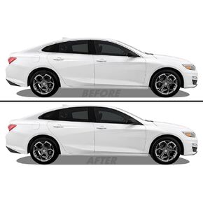 Slickmod Chrome Delete Blackout Vinyl Overlay for 2019-2024 Chevy Malibu Window Trim (Gloss Black) in Kuwait