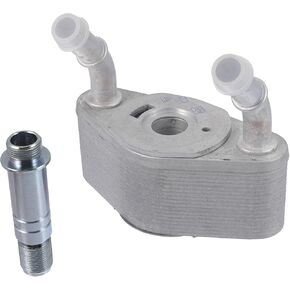 Engine Oil Cooler Kit Compatible for Ford F-150 2011-2023, Durable Aluminum Alloy Silver Tone Transmission Oil Cooler with Bolt in Saudi Arabia