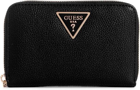 GUESS Laurel Medium Zip Around Wallet, Black in Kuwait