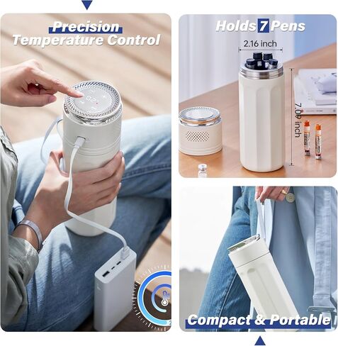 CASE CASE TRAVEL TOWNER ANESILIN USB شحن برودة الطب الكهربائي للسفر TSA المعتمد (1-7 أقلام دواء) حالة سفر السكري المحمولة مع عرض درجة الحرارة وخاتم الثلج ، للأنسولين و EPIPENS in Saudi Arabia