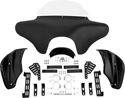 TCT-Motorparts Batwing Fairing Windshield Fit for Harley Softail Deluxe Fatboy Heritage Classic Yamaha V Star 1100 650 Classic Softail Suzuki Boulevard Dyna in Kuwait