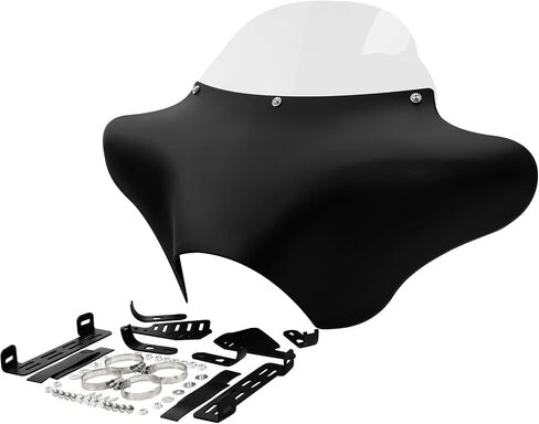 TCT-Motorparts Batwing Fairing Windshield Fit for Harley Softail Deluxe Fatboy Heritage Classic Yamaha V Star 1100 650 Classic Softail Suzuki Boulevard Dyna in Kuwait