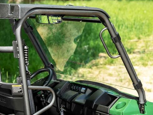 SuperATV Heavy Duty Full Windshield متوافق مع Kawasaki Mule Pro-MX: 2019+ | 1/4 "سميك بولي كربونات مقاومة للخدش in Saudi Arabia