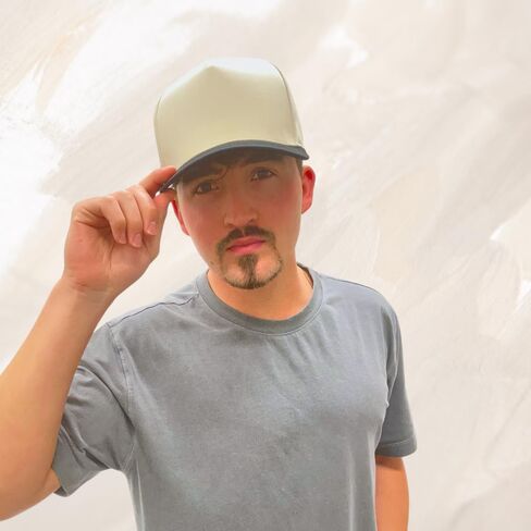 Two-Tone Blank Snapback Hat - Classic Blank Trucker Hat for Men & Women - Minimalist Baseball Cap with Foam Front in Saudi Arabia
