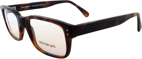 SocialEyes Men Italian Handmade Square Acetate Eyeglasses, Non-Prescription/Rx-able Designer Glasses Frame in Saudi Arabia