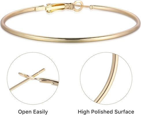 أقراط مويسانيتي للسيدات مطلية بالذهب الأبيض عيار 18 قيراط S925 من الفضة الإسترليني أقراط هوجي مزدوجة للنساء لا تسبب الحساسية للأم in Kuwait