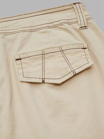 Flamingals Women's Bermuda Flap Pocket Schitch تفاصيل شورت وسط الخصر in Saudi Arabia