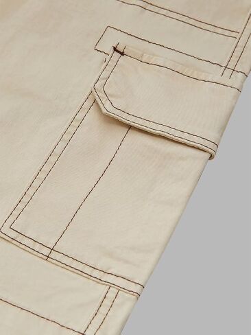 Flamingals Women's Bermuda Flap Pocket Schitch تفاصيل شورت وسط الخصر in Saudi Arabia