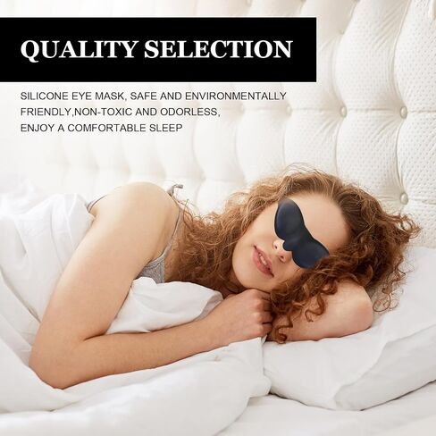 Moisture Chamber Glasses for Dry Eyes, Silicone Hydrating Sleep Mask Blackout Goggles Reusable Lightweight Zero Eye Pressure 3D Soft Breathable Eye Cover for Side Sleeper Men Women(Black) in Saudi Arabia