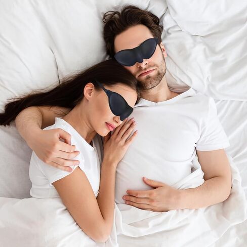 Moisture Chamber Glasses for Dry Eyes, Silicone Hydrating Sleep Mask Blackout Goggles Reusable Lightweight Zero Eye Pressure 3D Soft Breathable Eye Cover for Side Sleeper Men Women(Black) in Saudi Arabia