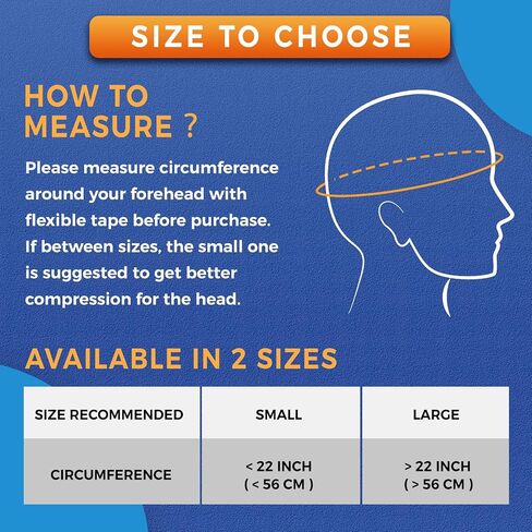 sticro Form Fitting Heated Headache Cap, 3 Temp Settings Steam Migraine Hat Heated Eye Mask for Dry Eyes, Sinus Pressure Relief, Tension Headache (Small) in Kuwait