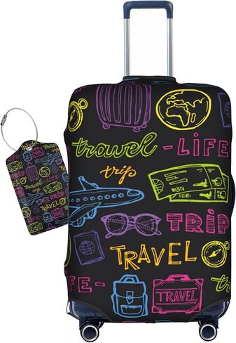 Vincent Van Gogh Starry Sky Night Luggage Cover Washable Suitcase Protector, Luggage Tag Travel Birthday Gifts For Men Women (XL 29-32 Inch Luggage) in Kuwait