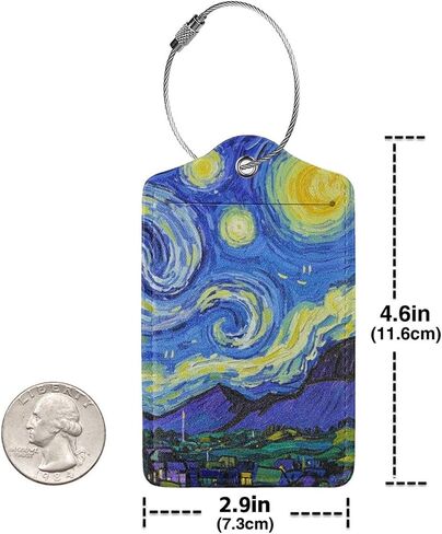 Vincent Van Gogh Starry Sky Night Luggage Cover Washable Suitcase Protector, Luggage Tag Travel Birthday Gifts For Men Women (XL 29-32 Inch Luggage) in Kuwait