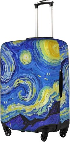 Vincent Van Gogh Starry Sky Night Luggage Cover Washable Suitcase Protector, Luggage Tag Travel Birthday Gifts For Men Women (XL 29-32 Inch Luggage) in Kuwait