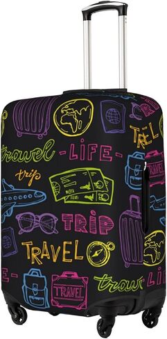 Vincent Van Gogh Starry Sky Night Luggage Cover Washable Suitcase Protector, Luggage Tag Travel Birthday Gifts For Men Women (XL 29-32 Inch Luggage) in Kuwait