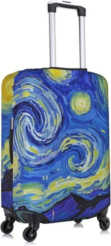 Vincent Van Gogh Starry Sky Night Luggage Cover Washable Suitcase Protector, Luggage Tag Travel Birthday Gifts For Men Women (XL 29-32 Inch Luggage) in Kuwait