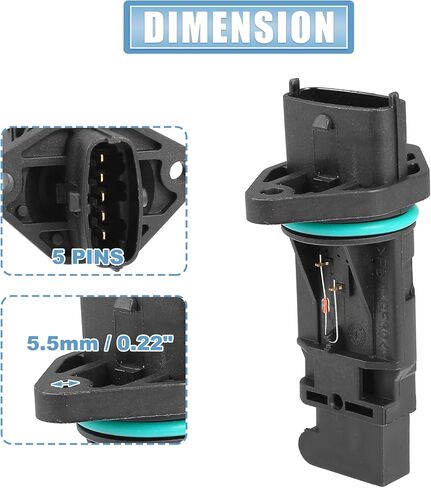Uxcell Car Mass Air Flow Meter استبدال No.8670112 لفولفو S80 (1999-2006) و S60 (2001-2009) و V70 (1998-2007) in Saudi Arabia