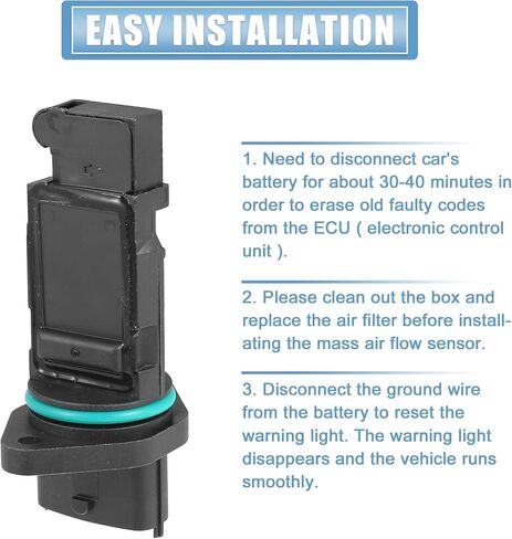 Uxcell Car Mass Air Flow Meter استبدال No.8670112 لفولفو S80 (1999-2006) و S60 (2001-2009) و V70 (1998-2007) in Saudi Arabia
