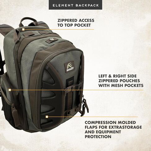 Insights Hunting by frogg toggs- The Element, Heavy Duty 1,831 Cubic Inch Hiking Fishing Camping Hunting Backpack, Mossy Oak Bottomland, One Size in Kuwait