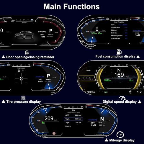 12.3 "Digital Dash Cluster لـ BMW 5 6 7 Series X3 X4 X5 x6 F01 F07 F15 F15 F16 F18 F25 F26 Digital Cluster SPEEDLOUSE in Saudi Arabia