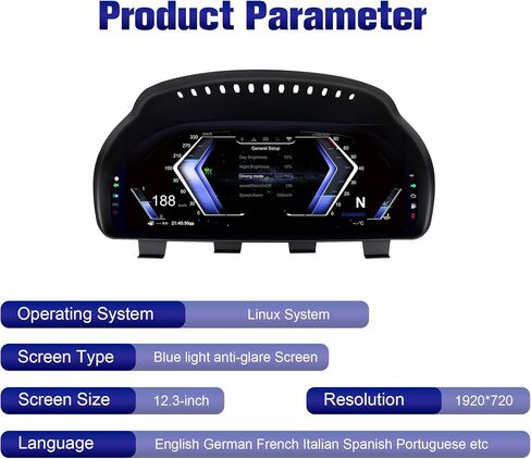 12.3 "Digital Dash Cluster لـ BMW 5 6 7 Series X3 X4 X5 x6 F01 F07 F15 F15 F16 F18 F25 F26 Digital Cluster SPEEDLOUSE in Saudi Arabia