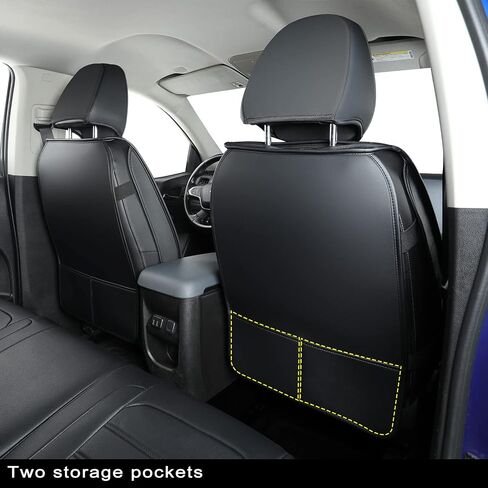 LUCKYMAN CLUB 2 Front Chevy Colorado Seat Covers fit for 2015-2022 Crew Cab Z71 LT ZR2 Work Truck with Faux Leather (Black 2 pcs) in Saudi Arabia