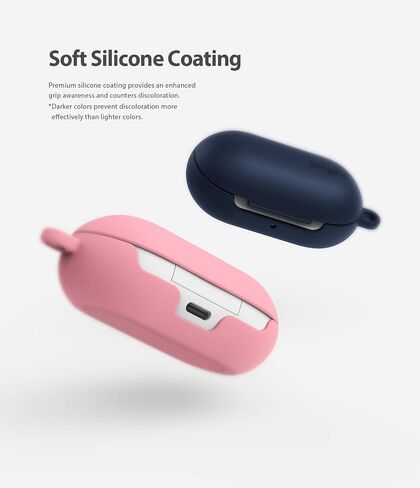 Ringke Case Designed for Galaxy Buds Plus (2020) and Galaxy Buds (2019) Hard PC Case Cover Accessory Upgraded Version with Carabiner - Glossy Red in Kuwait