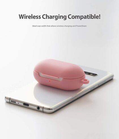 Ringke Case Designed for Galaxy Buds Plus (2020) and Galaxy Buds (2019) Hard PC Case Cover Accessory Upgraded Version with Carabiner - Glossy Red in Kuwait