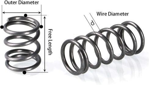 Mdingbao-Extension Springs 1.5x13mm Compressed Springs, 1.5mm Wire Diameter X 13mm Outer Diameter X (15-50) mm Length, Spring Steel Extension, 10 Pcs, Good Stretching Ability(Length 30mm) in Saudi Arabia