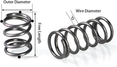 Mdingbao-Extension Springs Compressed Springs 0.5 مم قطر سلك × 7 مم القطر الخارجي x (60-100) ملم من الصلب الزنبرك in Saudi Arabia