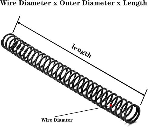Mdingbao-Extension Springs ضغط مرن الانضغاط القطر 0.6 مم 0.7 مم 0.8 مم القطر الخارجي 5-12 مم طول 305 مم ، 1 قطعة ، قدرة تمتد جيدة (0.6x6x305mm) in Saudi Arabia