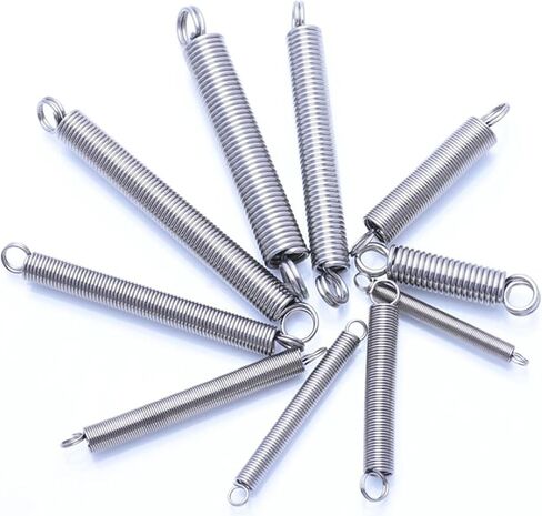 Mdingbao-Extension Springs 0.6mm Wire Diameter, 5mm Outer Diameter, 15-60mm Length 304 Stainless Steel Dual Hook Expansion Tension Spring, 5 Pieces, Good Stretching Ability(40mm) in Saudi Arabia