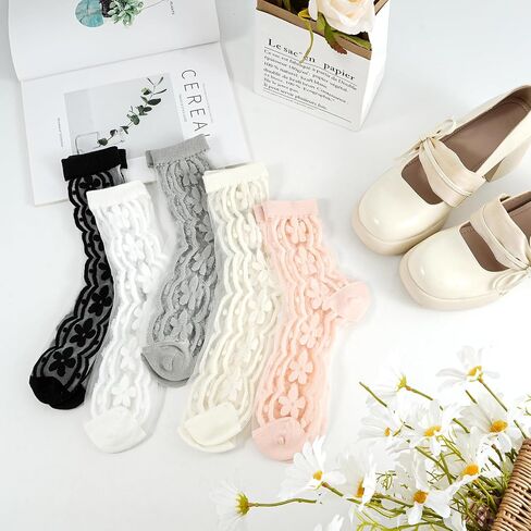 YOYOU Ruffle Crew Socks Women, Frilly Socks, Girly Scalloped Lettuce in Kuwait