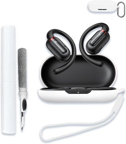 for Soundcore by Anker V30i Case Cover, Soft Silicone Protective Portable Scratch Shock Resistant Compatible with Anker Soundcore V30i Shell with Cleaner Kit & Carabiner & Lanyard，Green. in Kuwait