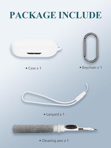 for Soundcore by Anker V30i Case Cover, Soft Silicone Protective Portable Scratch Shock Resistant Compatible with Anker Soundcore V30i Shell with Cleaner Kit & Carabiner & Lanyard，Green. in Kuwait