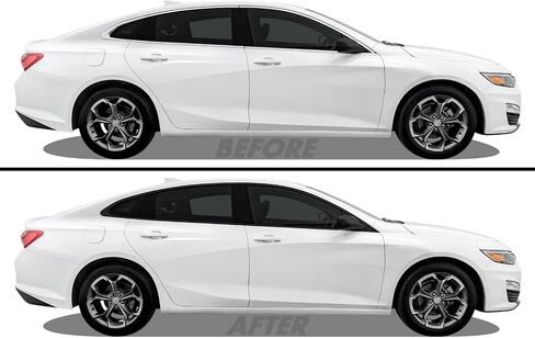 Slickmod Chrome Delete Blackout Vinyl Overlay for 2019-2024 Chevy Malibu Window Trim (Gloss Black) in Saudi Arabia