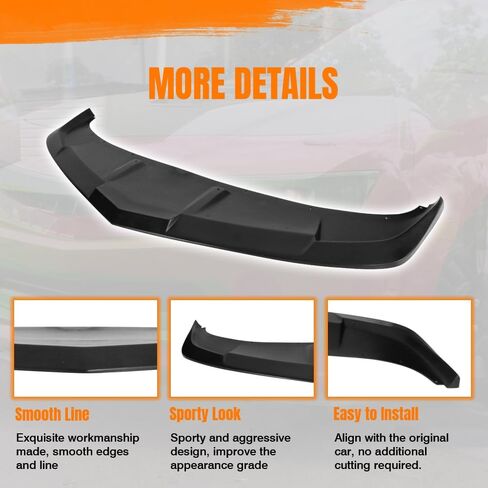 Front Bumper Lip Spoiler Compatible with 2014-2015 Chevy Camaro SS Only, PU Unpainted 1LE Style Add-on Front Splitter Air Dam Chin Protector in Saudi Arabia